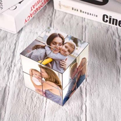 Cube de construction photo personnalisé - Cadeau romantique et amusant pour la Saint-Valentin ou la famille