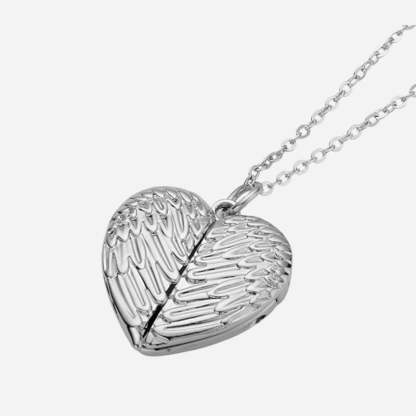 Personnalisé Photo Texte Gravé Forme Ailes d'Ange Coeur Cadeau Souvenir Anniversaire St Valentin pour Femme