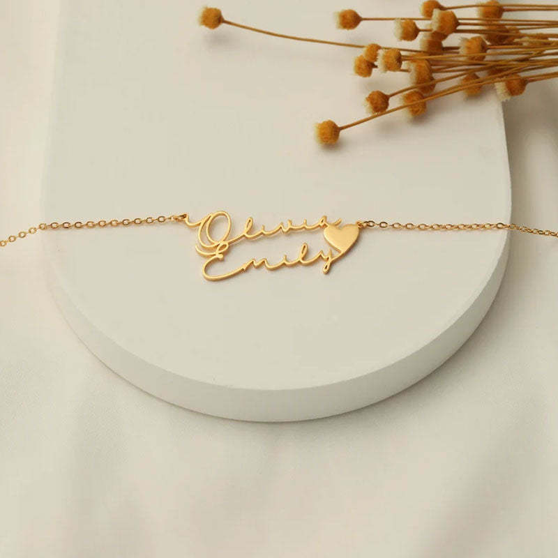 Customized Double Name Necklace
