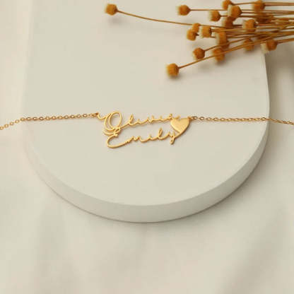 Customized Double Name Necklace