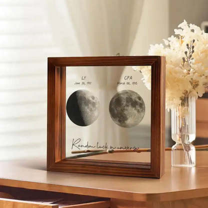 Personalisierter Sternenhimmel-Fotorahmen „Der Mond an dem Tag, an dem du geboren wurdest“-Paargeschenke/Dekoration