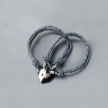 Personalised Love Wishing Stone Bracelet Couple Magnetic Bracelet Set