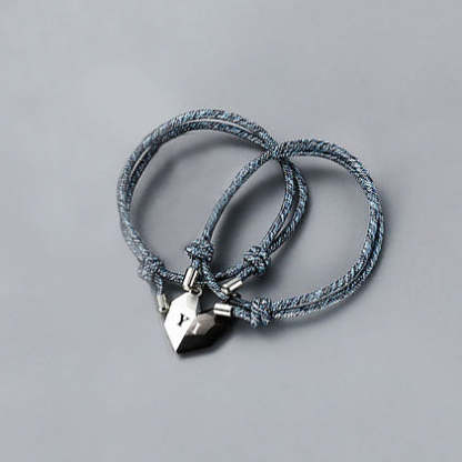 Personalised Love Wishing Stone Bracelet Couple Magnetic Bracelet Set