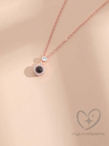 Collier de projection photo, collier personnalisé, cadeau commémoratif, cadeau pour elle, collier maman, cadeau de Saint-Valentin