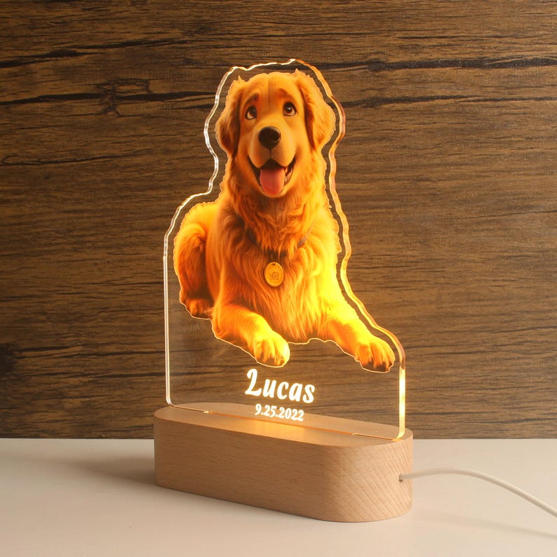 Veilleuse portrait de dessin animé personnalisée