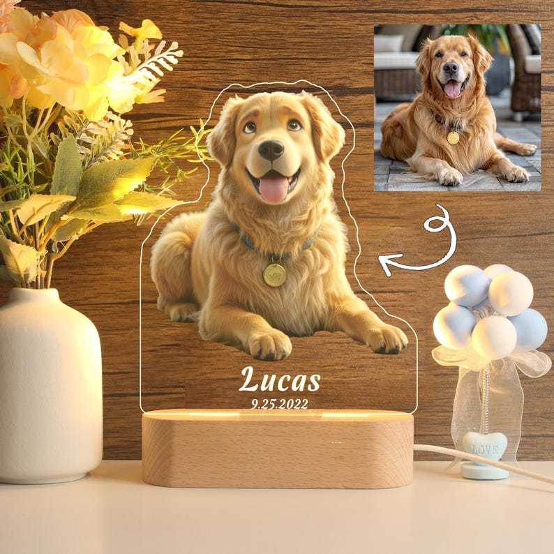 Veilleuse portrait de dessin animé personnalisée