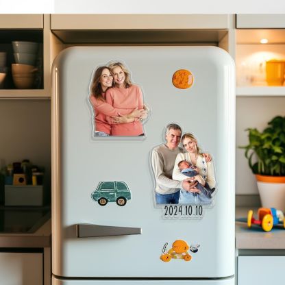 Aimant frigo personnalisé avec photo de famille 