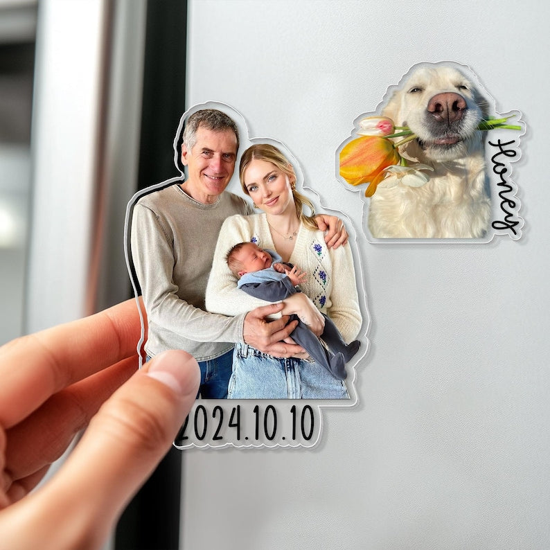 Aimant frigo personnalisé avec photo de famille 