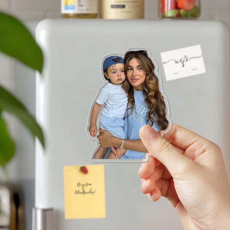 Aimant frigo personnalisé avec photo de famille 