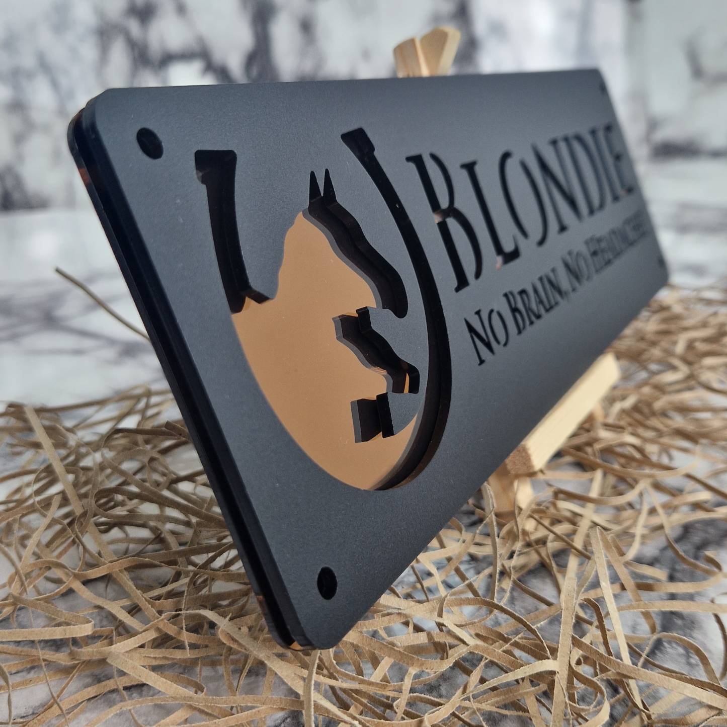 Personalized Laser Cut Stable Name Tag