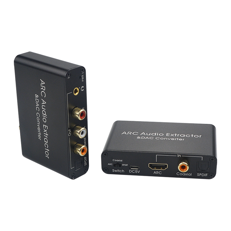 HDMI ARC Audio Extractor & DAC Converter -digital to analog adapter,arc to optical audio adapter