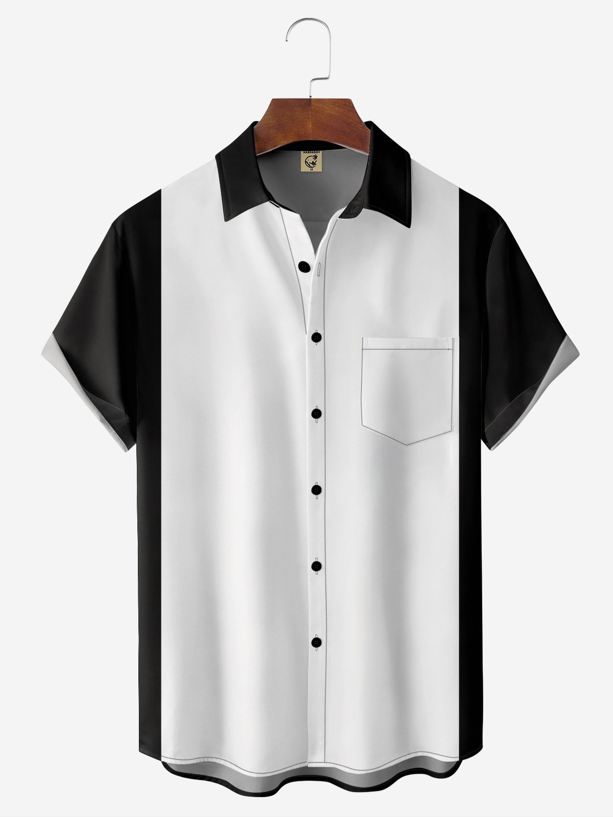 Moisture-wicking Breathable Print Chest Pocket Bowling Shirt-hardaddycustom