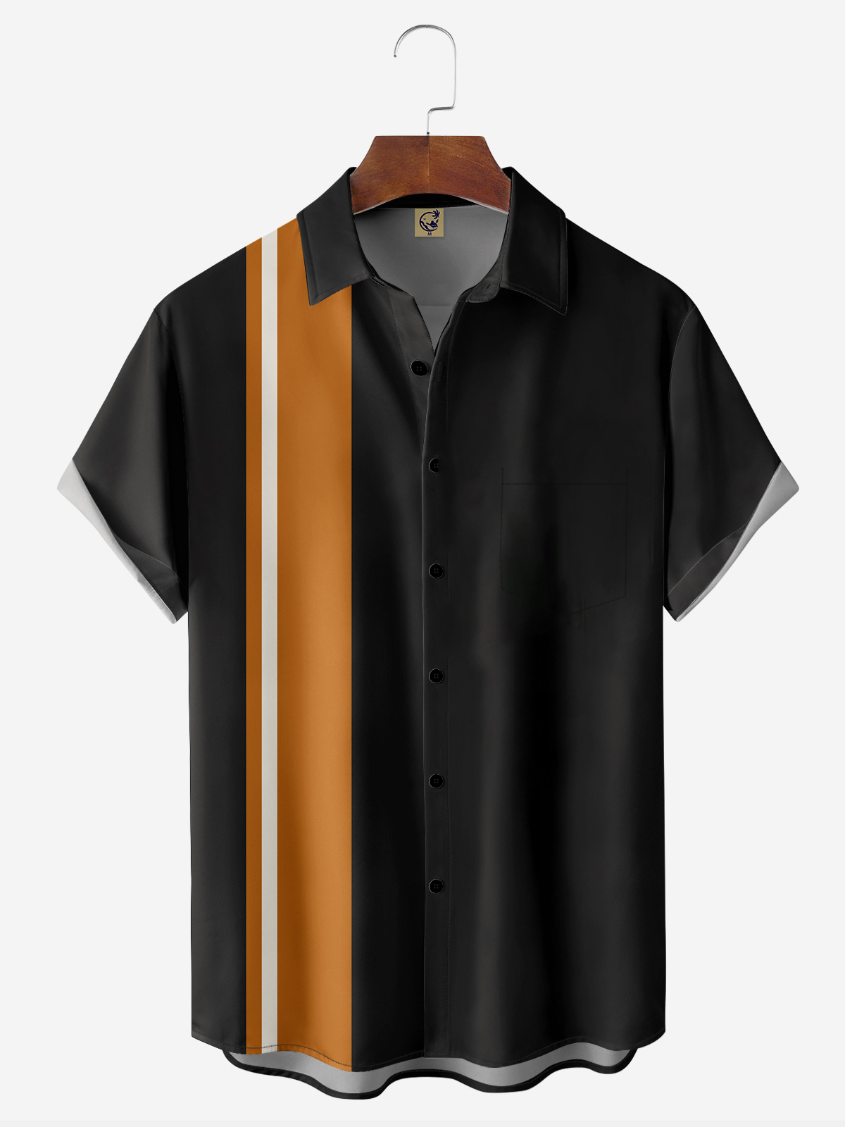 Moisture-wicking Breathable Print Chest Pocket Bowling Shirt-hardaddycustom