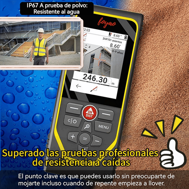 Medidor láser de distancia 300 metros, alta precisión para interiores y exteriores, medidor electrónico de infrarrojos para medición inmobiliaria