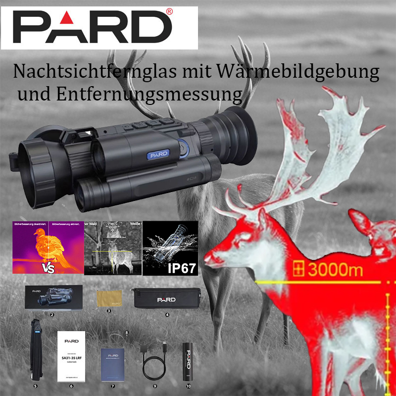 【PARD】 Nachtsichtfernglas mit Wärmebildgebung und Entfernungsmessung