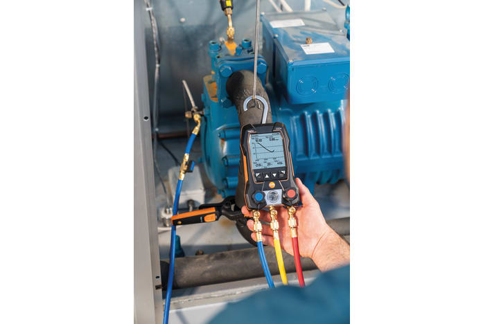 Manómetro para aire acondicionado Testo Manómetro electrónico para refrigerante