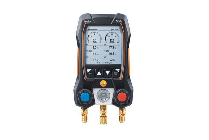 Manómetro para aire acondicionado Testo Manómetro electrónico para refrigerante