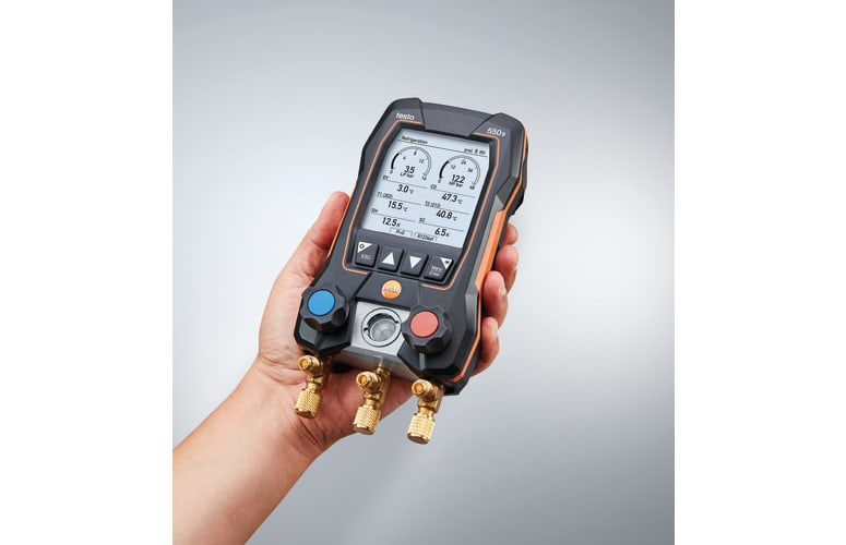 Manómetro para aire acondicionado Testo Manómetro electrónico para refrigerante