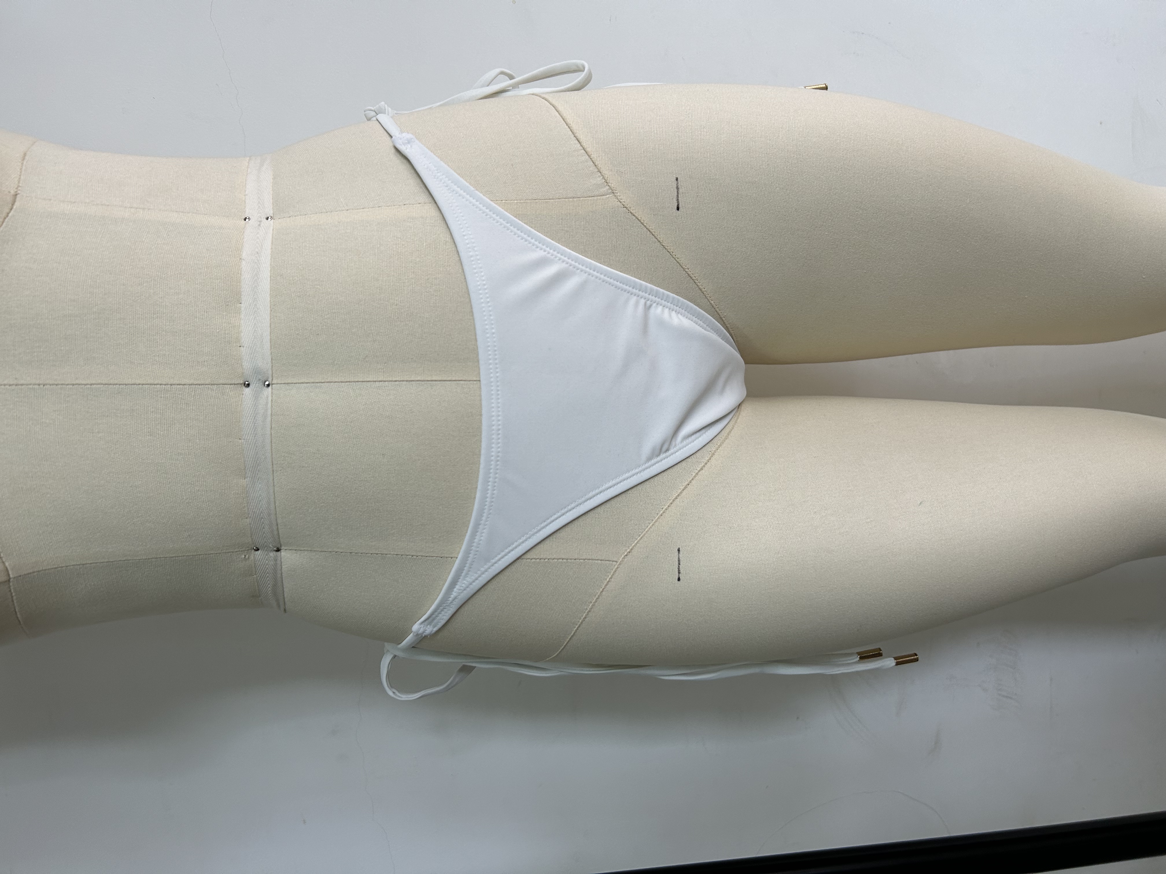 We.Lola Classic White Side-Tie Bikini Bottom - High-Stretch Cheeky Swimwear