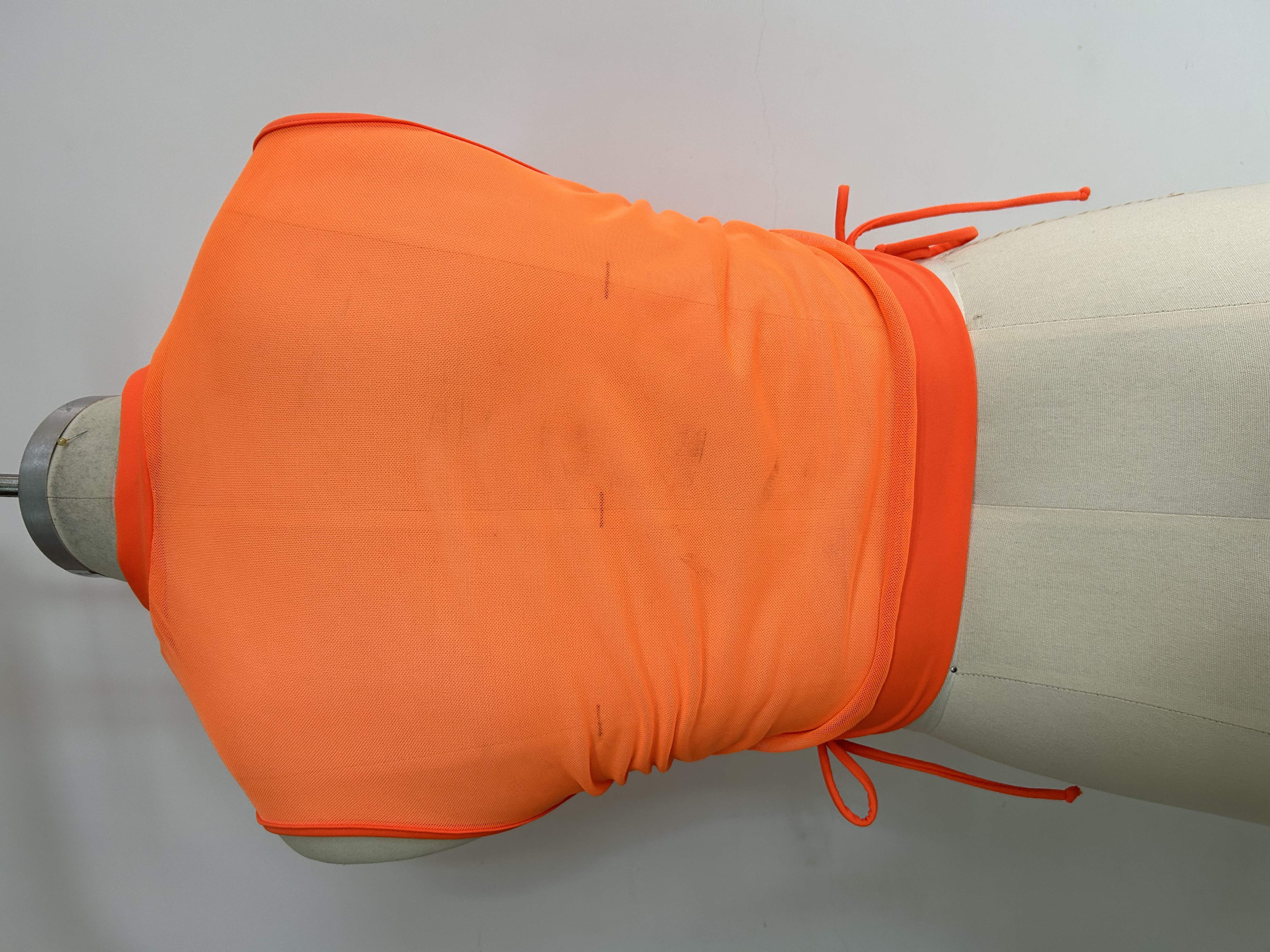 We.lola Vibrant Orange Mesh Crop Top - High Elasticity Sports Vest for Summer Vibes