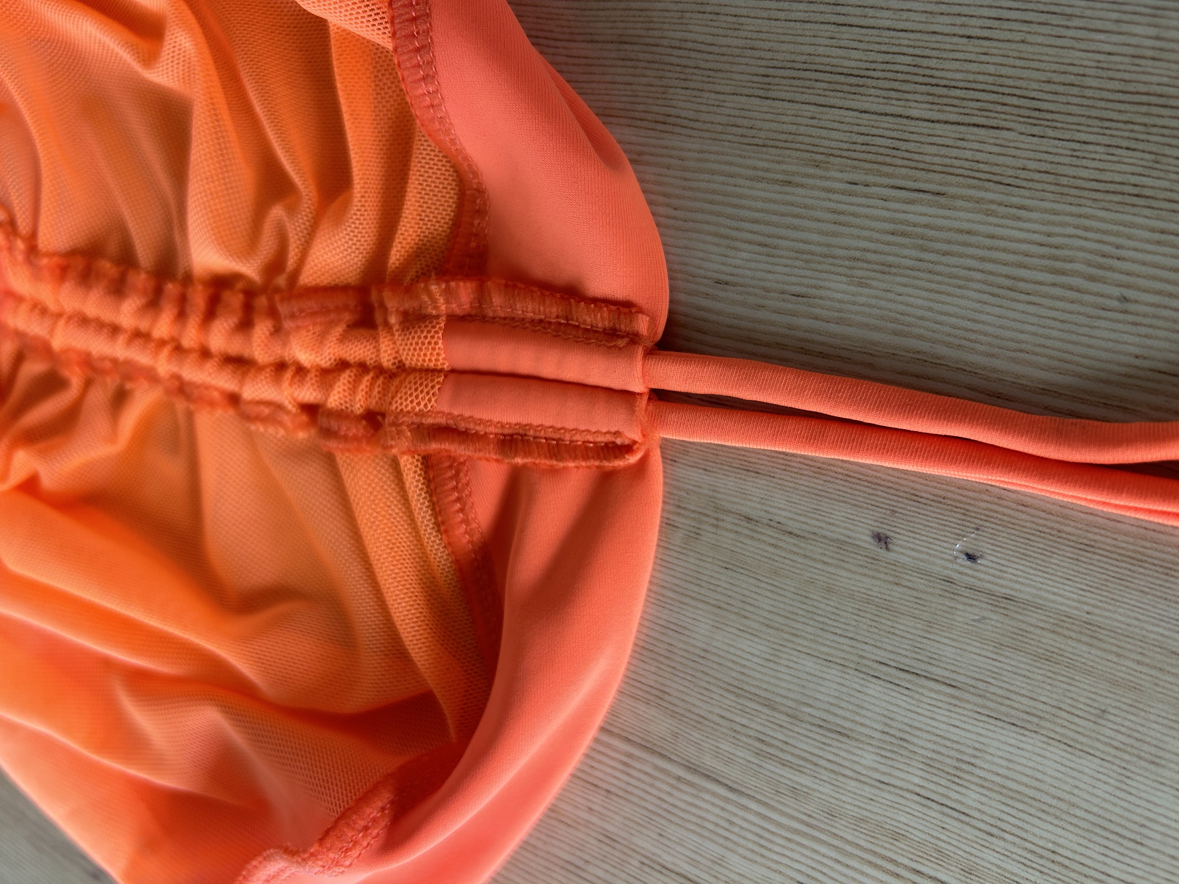 We.lola Vibrant Orange Mesh Crop Top - High Elasticity Sports Vest for Summer Vibes