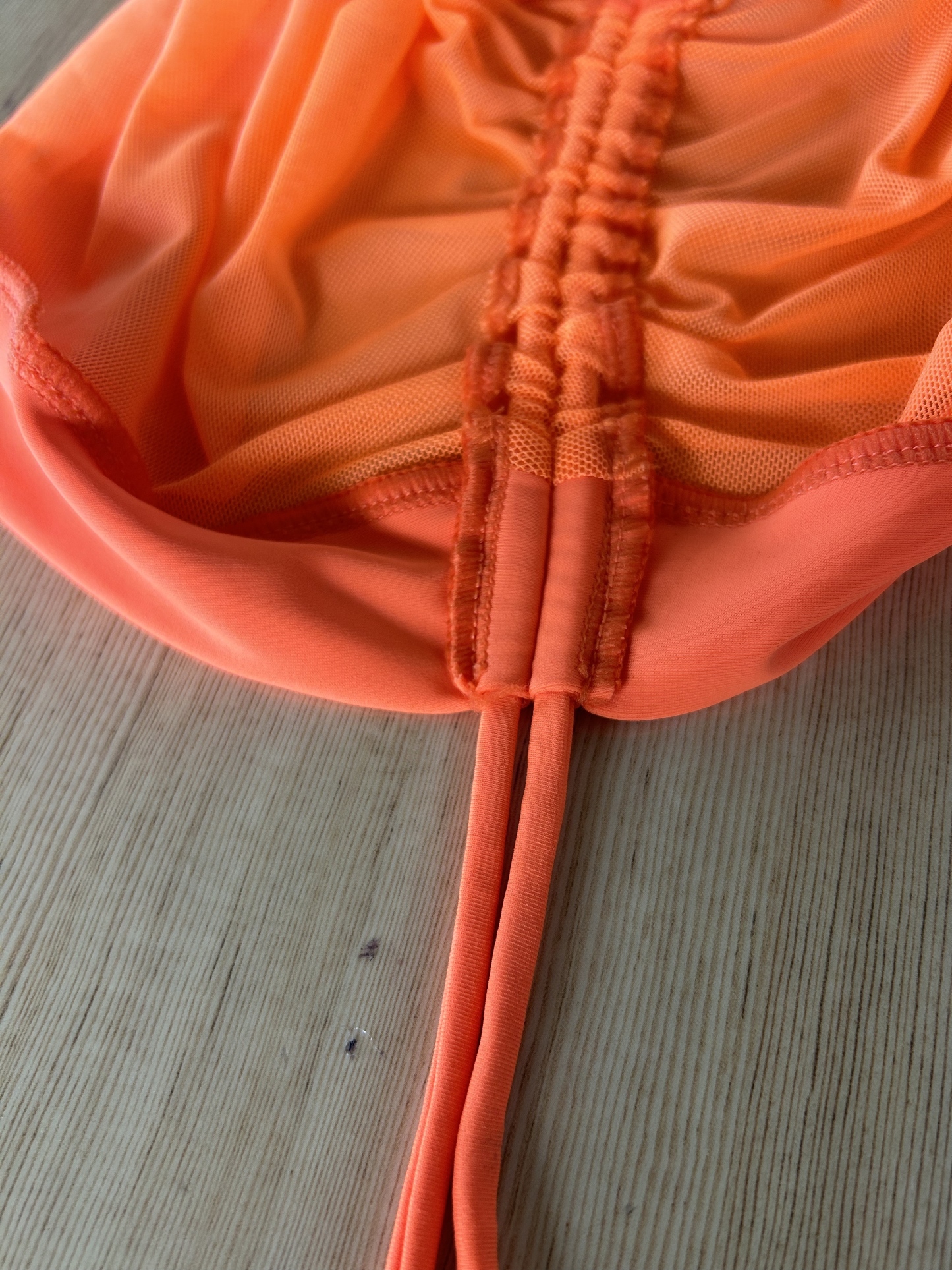 We.lola Vibrant Orange Mesh Crop Top - High Elasticity Sports Vest for Summer Vibes