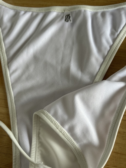 We.Lola Classic White Side-Tie Bikini Bottom - High-Stretch Cheeky Swimwear