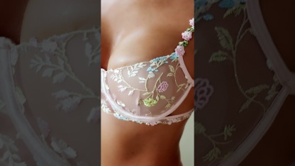 Free Tonight-Sexy Floral Embroidery Adjustable Underwire Bra & Thong Leg Straps Four-piece Lingerie Set