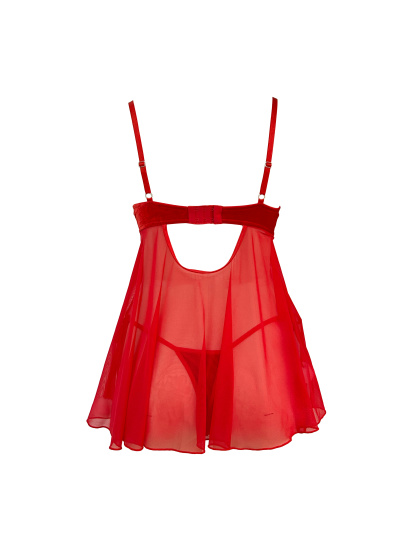 Free Tonight - Women’s Classic Sexy Christmas Style Faux Fur Back Open Dress and Thong