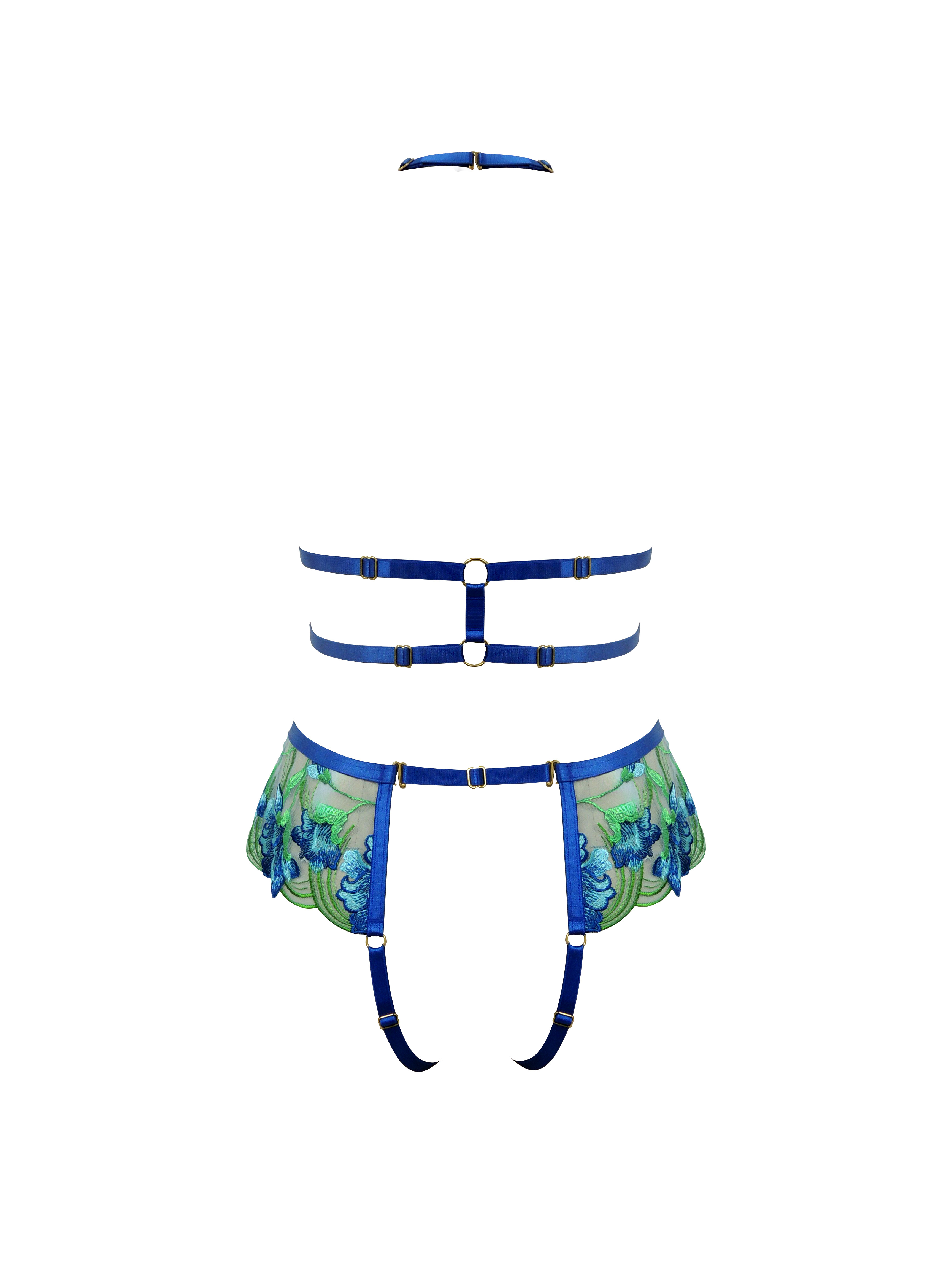Free Tonight - 3D Embroidery Mesh Bra & Panties