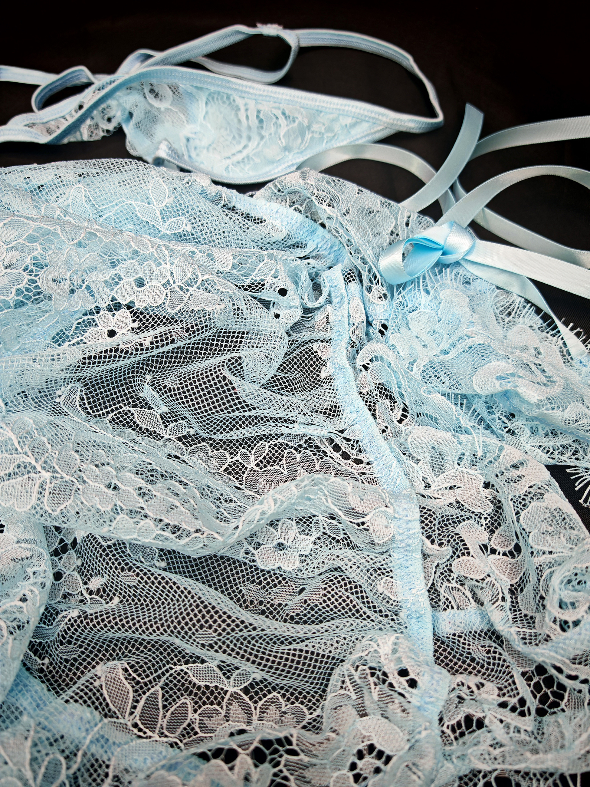 Free Tonight - Eyelash Lace Babydoll & G-String Set