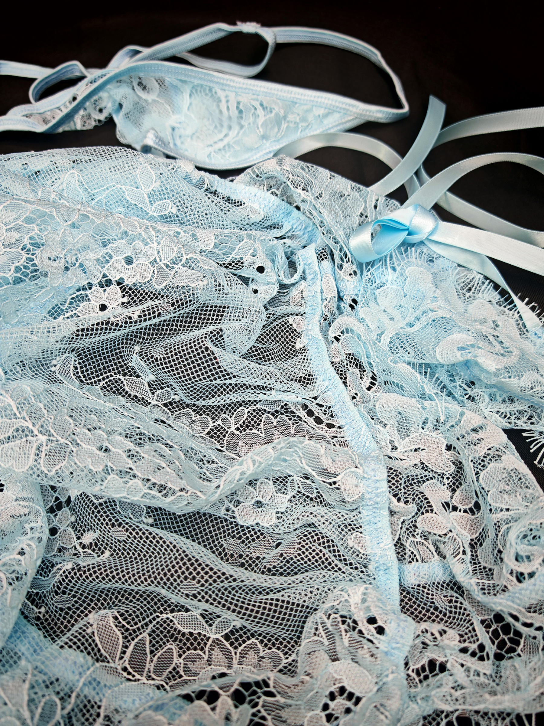 Free Tonight - Eyelash Lace Babydoll & G-String Set