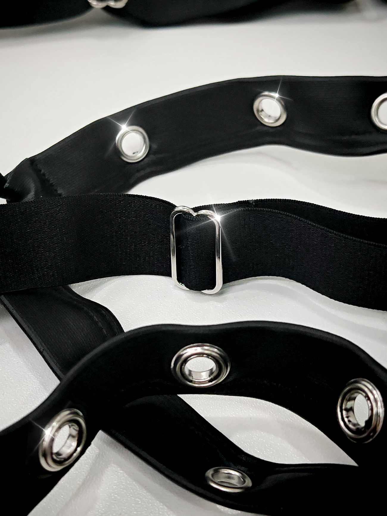 Free Tonight - Women’s Open Cup Bra, G-string and Detachable Harness Set