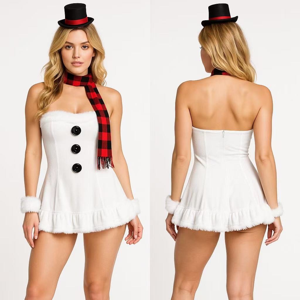 Playful Christmas Snowman Dress