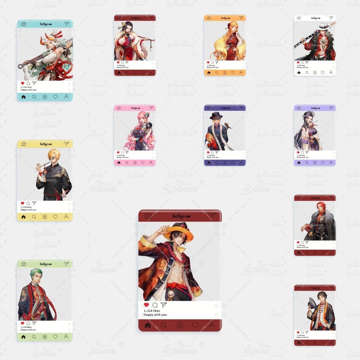 ONEPIECE ins Acrylic Photocards Collections
