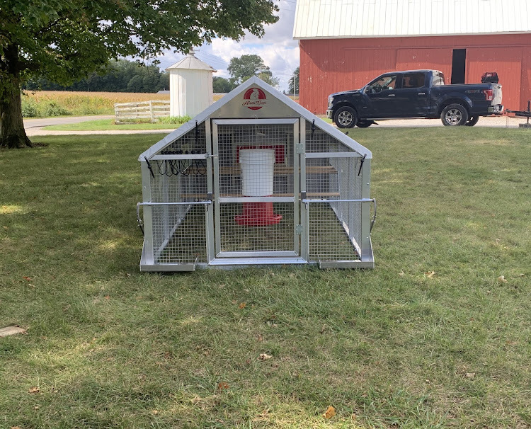 📣🔥Large Metal Removable Chicken Coop with Tarpaulin (For 20~60 Chickens)🐔