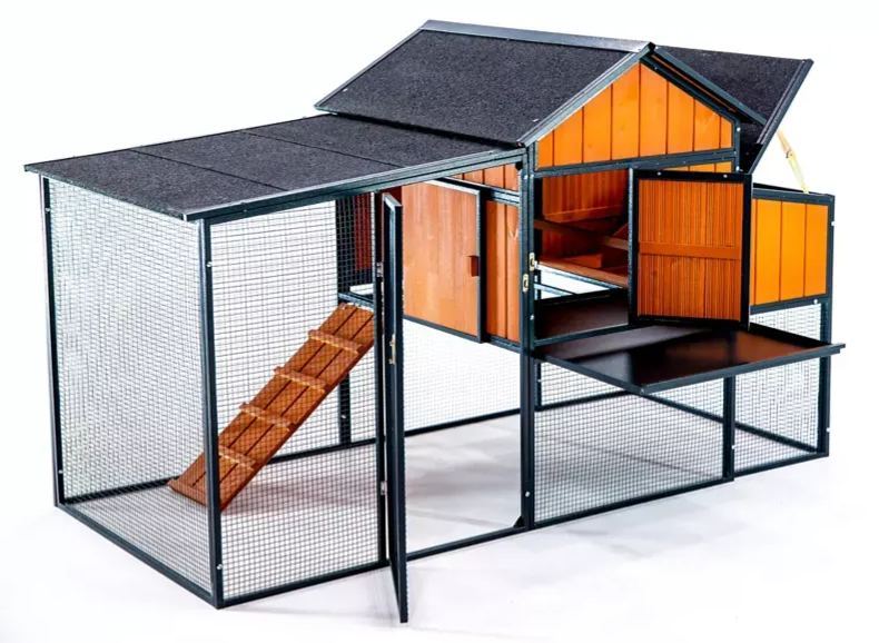 💥Heavy Duty Wire Mesh Solid Wood with 3 Large Nesting Boxes