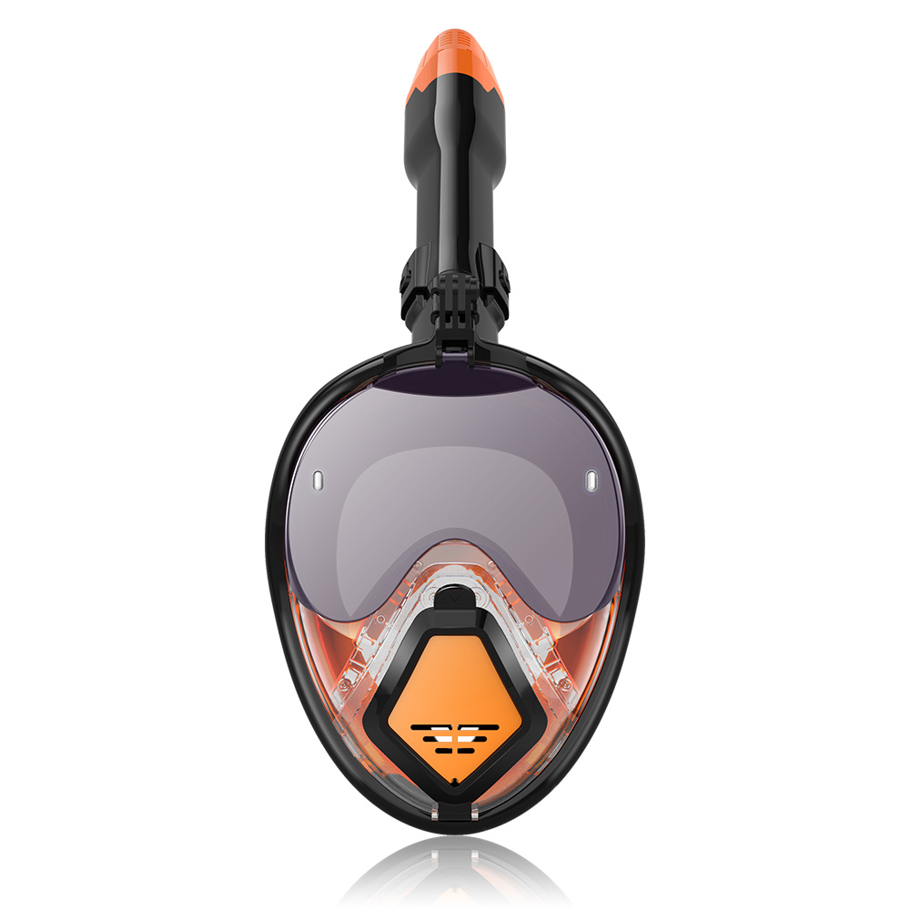 Devilfish Full Face Snorkel Mask Adults, Dry Top System Snorkeling Set with Foldable Sunglasses, 180 Degree Panoramic View Snorkel Gear, Scuba Diving Masks Anti-Leak & Anti-Fog（free shipping）