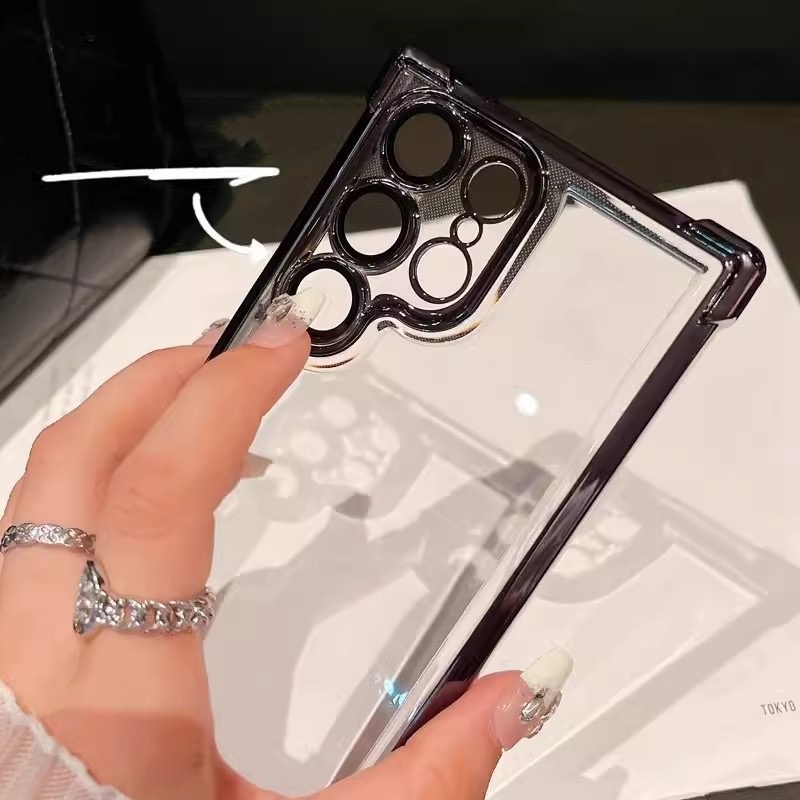 Casual Vertical Name Ultra Clear Case For Galaxy S24 Ultra