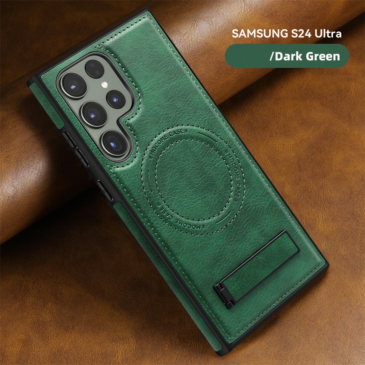 Luxurious leather invisible stand iPhone/Samsung series protective case(2 Free Shipping)