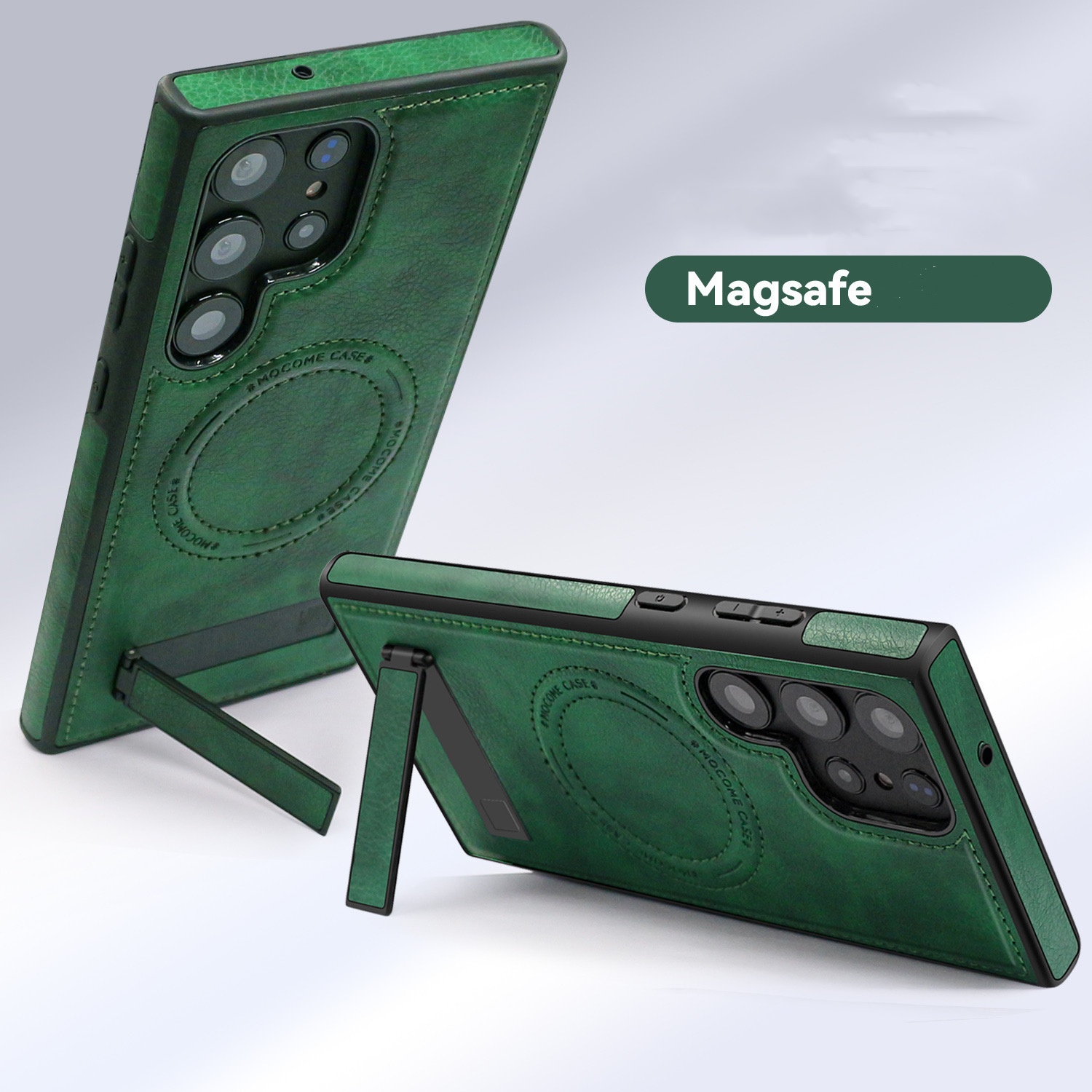Luxurious leather invisible stand iPhone/Samsung series protective case(2 Free Shipping)