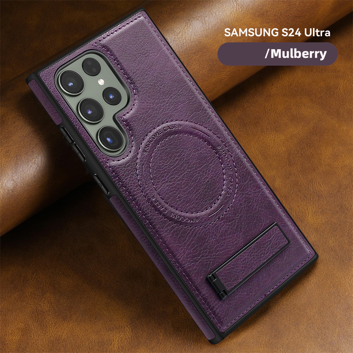 Luxurious leather invisible stand iPhone/Samsung series protective case(2 Free Shipping)