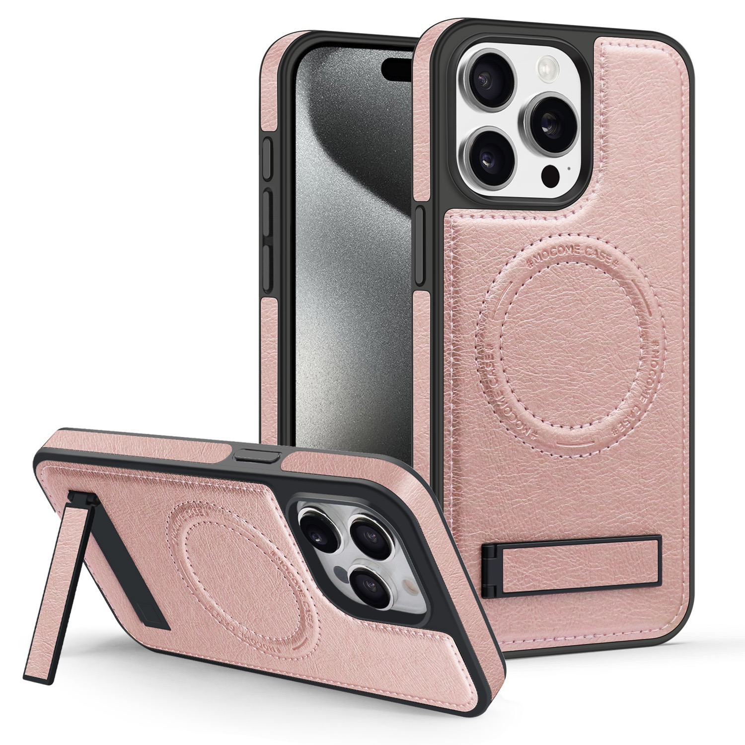 Luxurious leather invisible stand iPhone/Samsung series protective case(2 Free Shipping)
