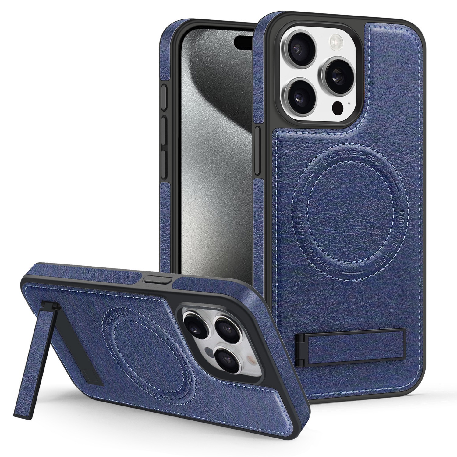 Luxurious leather invisible stand iPhone/Samsung series protective case(2 Free Shipping)