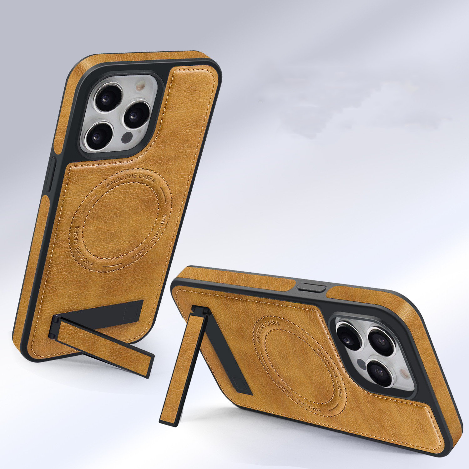 Luxurious leather invisible stand iPhone/Samsung series protective case(2 Free Shipping)