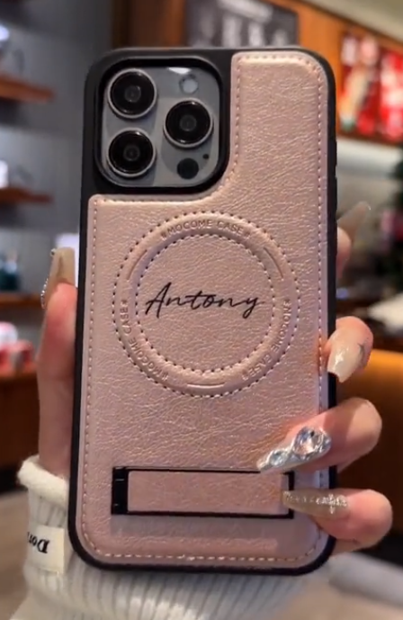 Luxurious leather invisible stand iPhone/Samsung series protective case(2 Free Shipping)