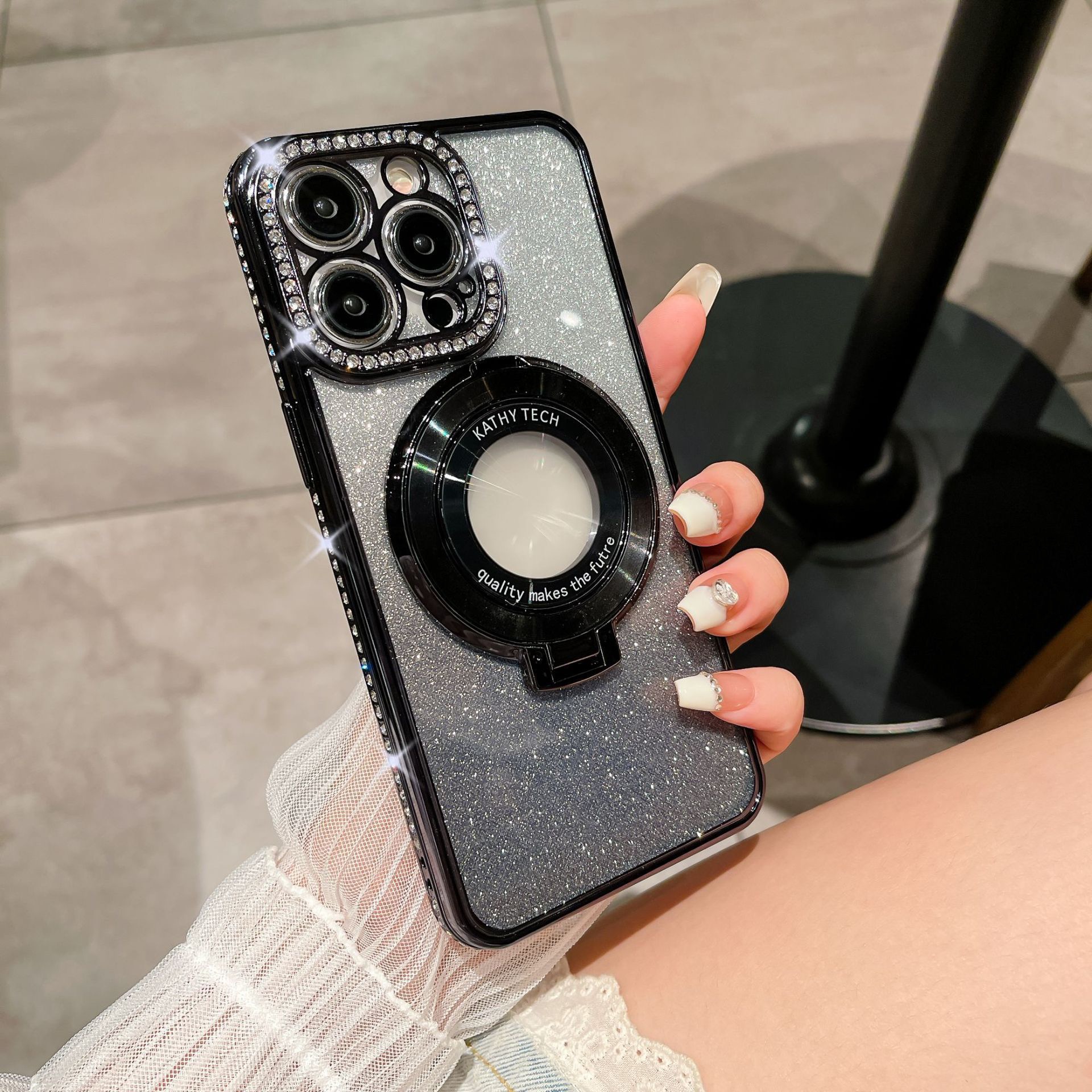 Custom Signed Clear Self-Adhesive Stand Phone Case for Apple Phone Case Series (Free Shipping for 2 Pieces)
