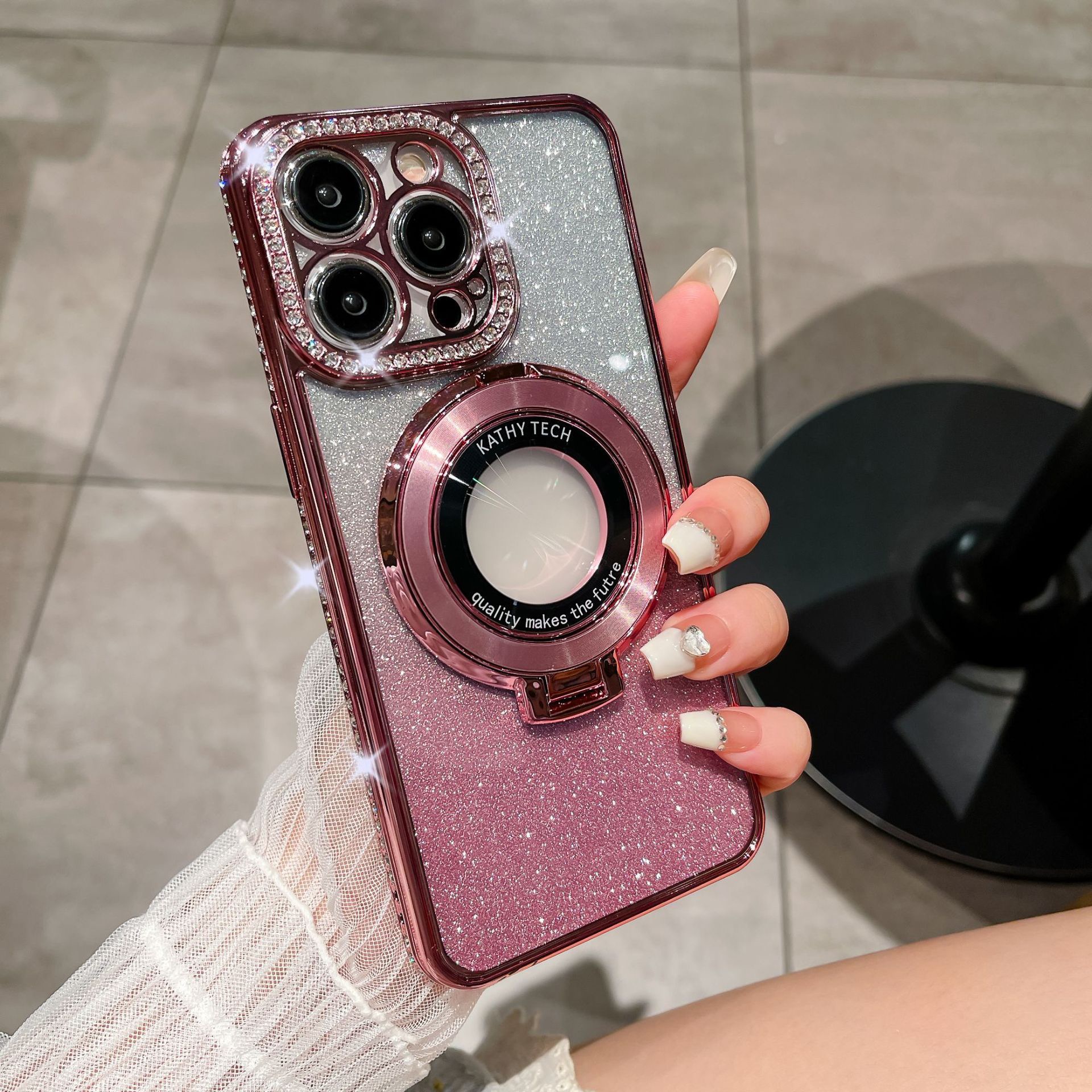 Custom Signed Clear Self-Adhesive Stand Phone Case for Apple Phone Case Series (Free Shipping for 2 Pieces)