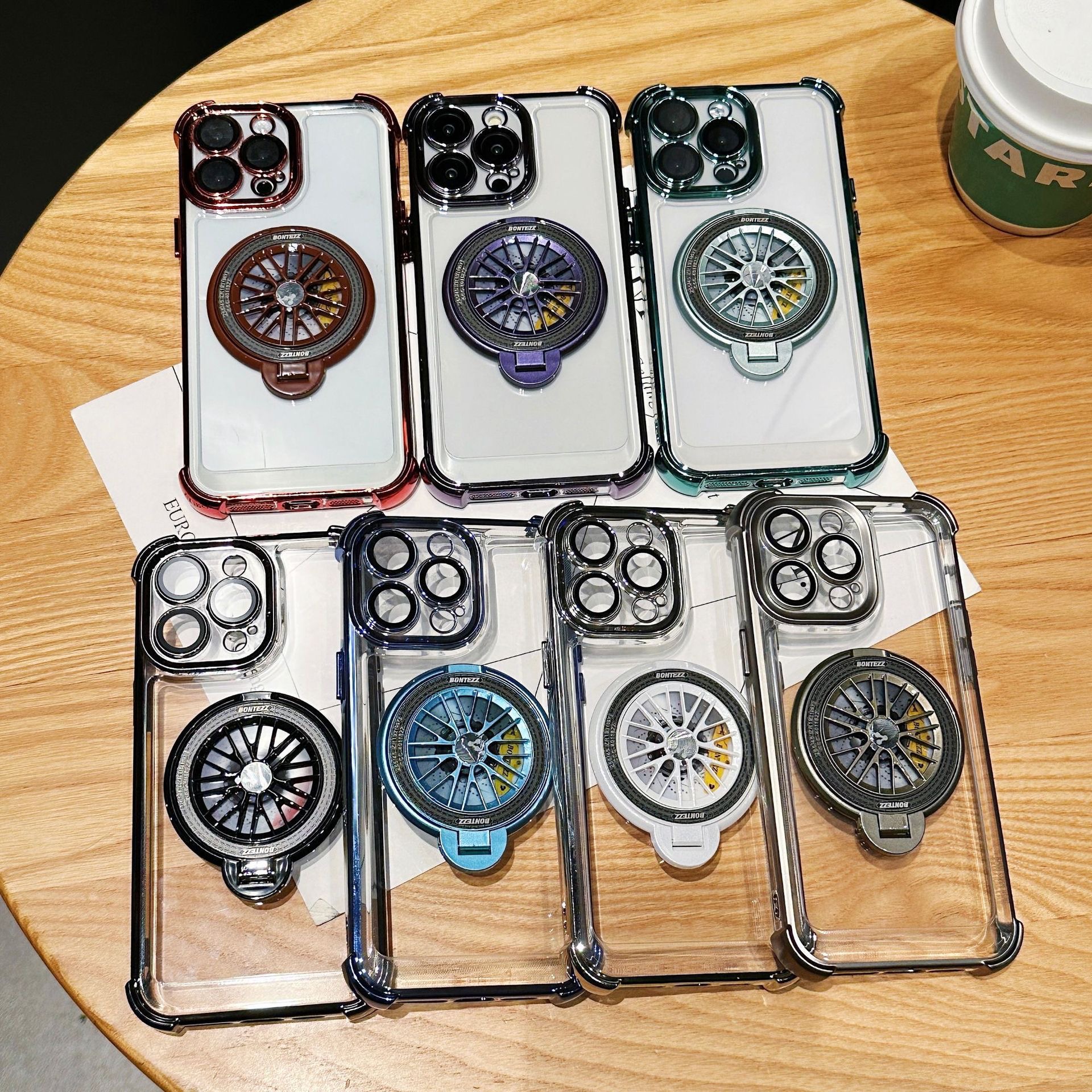 Large Window Magnetic Rotating Gyroscope Bracket Phone Case