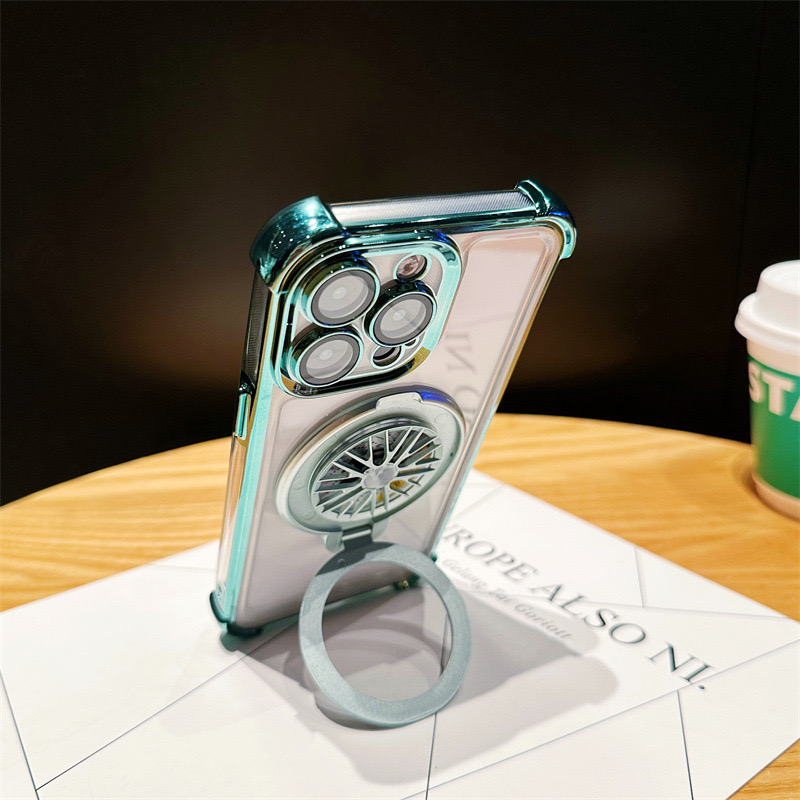 Large Window Magnetic Rotating Gyroscope Bracket Phone Case